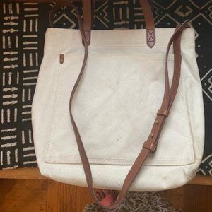 Madewell Canvas Transport Bag in White